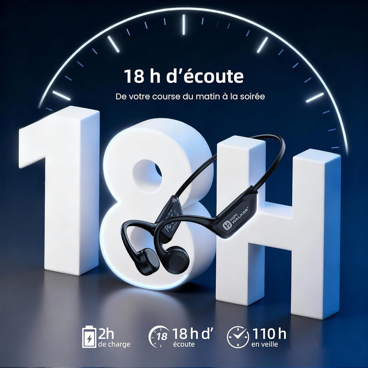 HIFI WALKER T10Lite Kabellose Bluetooth 6.0 Kopfhörer Sport – Open-Ear Knochenleitung Kopfhörer mit