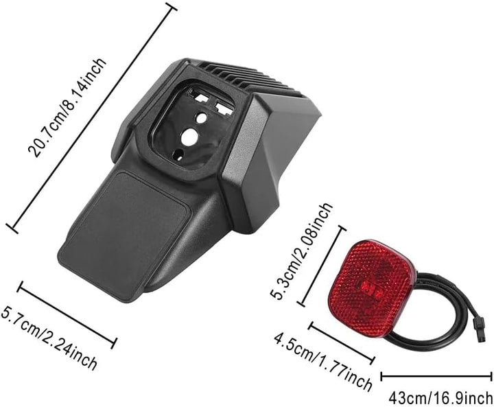 Schutzblech hinten für Segway Ninebot ZT3 Pro Elektroroller mit Rückleuchten (mit Rücklicht)