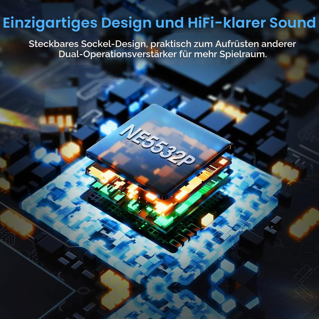 Nobsound Mini Stereo Line Level Booster Verstärker Audio Vorverstärker 20dB Verstärkung + Lautstärke