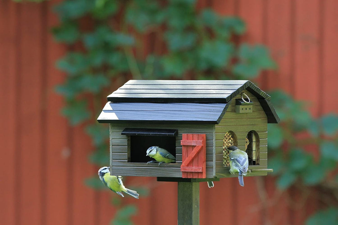 Wildlife Garden WG220 Futterscheune Braun - Vogelfutterhaus aus Holz