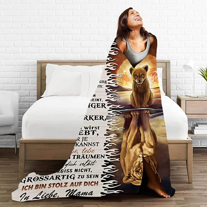 Personalisierte Decke Sohn Geschenke von Mama, Mutter Sohn Geschenke, Kuscheldecke Flauschige, Witzi