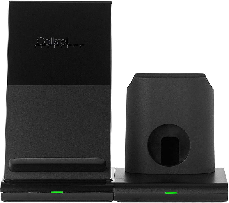 Callstel Ladestation Smartphone: 3in1-Induktions-Ladestation für Smartphone, Apple Watch & AirPods,