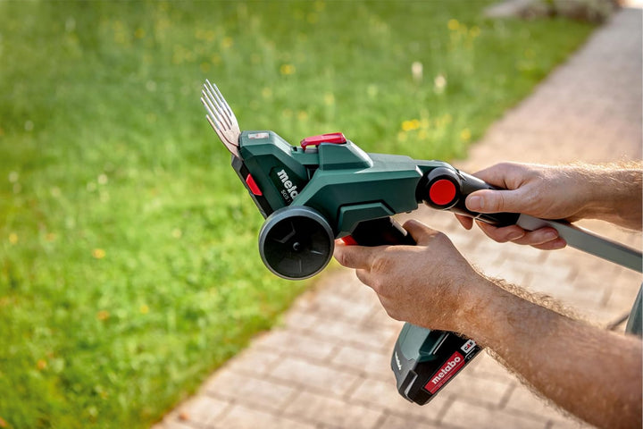 Metabo Teleskopstab (Länge 90-102 cm einstellbar, Arbeitswinkel um 125° verstellbar, Stab für rücken