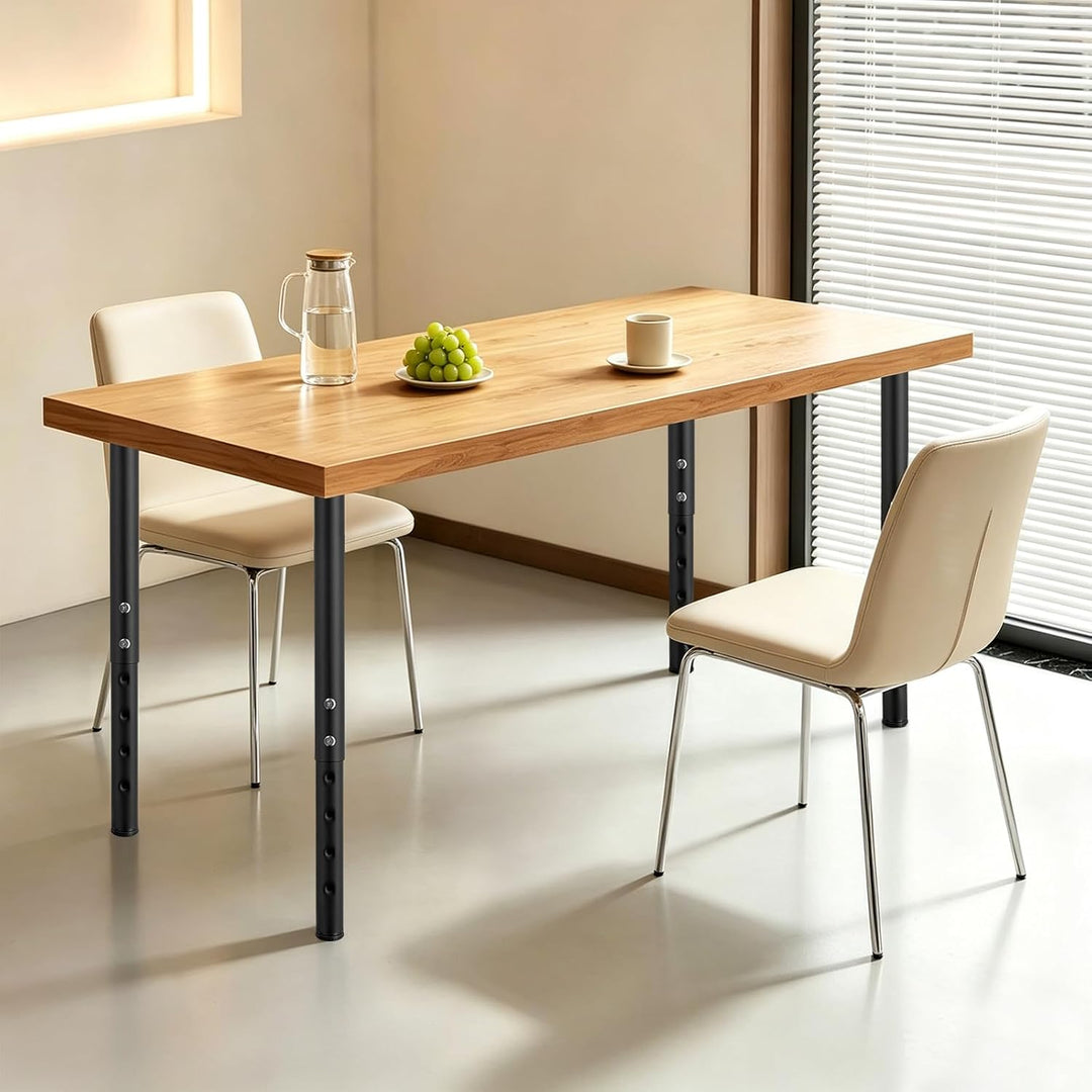 Jahof Tischbein Metall Höhenverstellbar 55-90 cm für Tischplatte, Möbelfüsse Verstellbar für DIY Möb