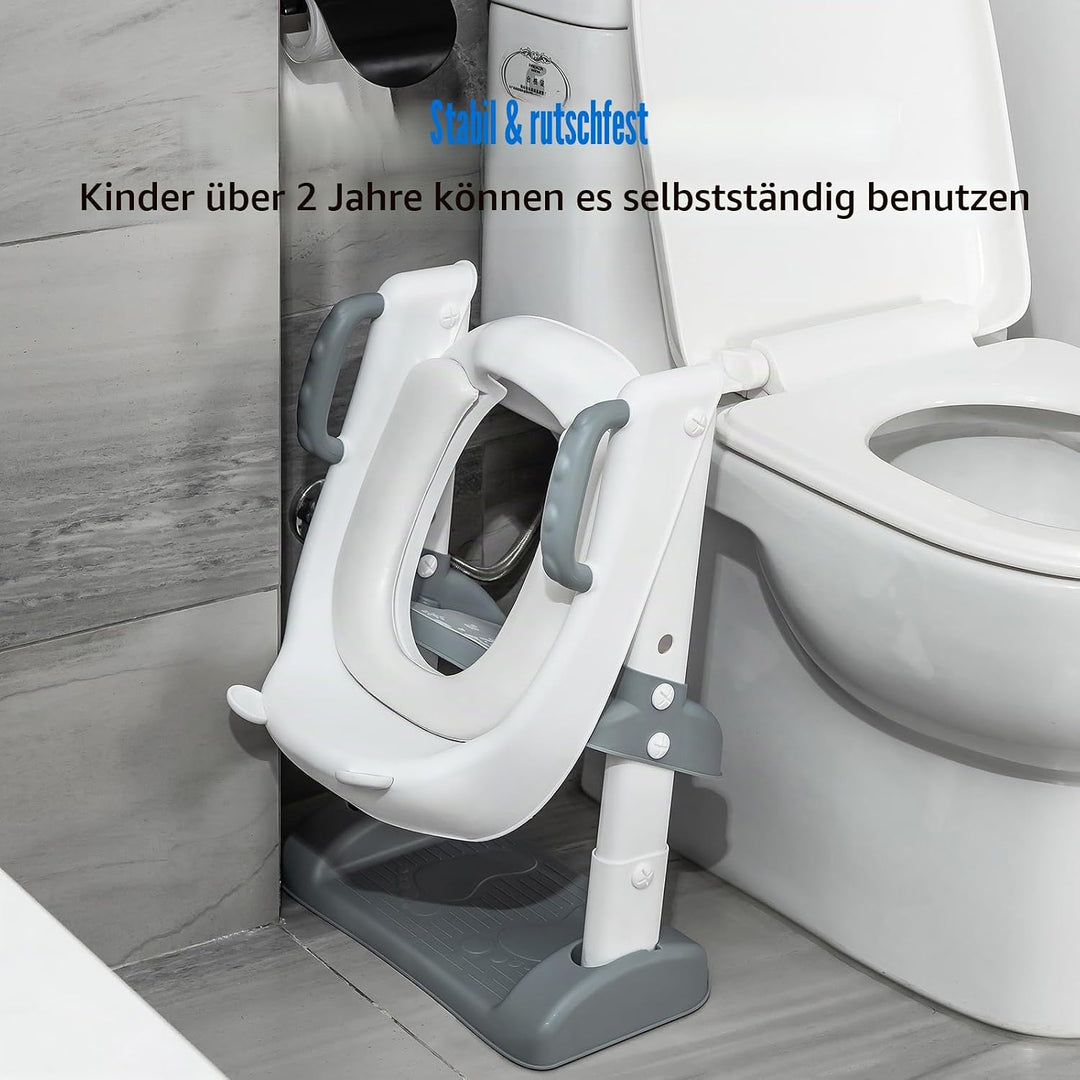UCAMP Toilettensitz Kinder,Toilettenleiter für kinder,Toilettensitz Toilettentrainer mit Treppe,Höhe