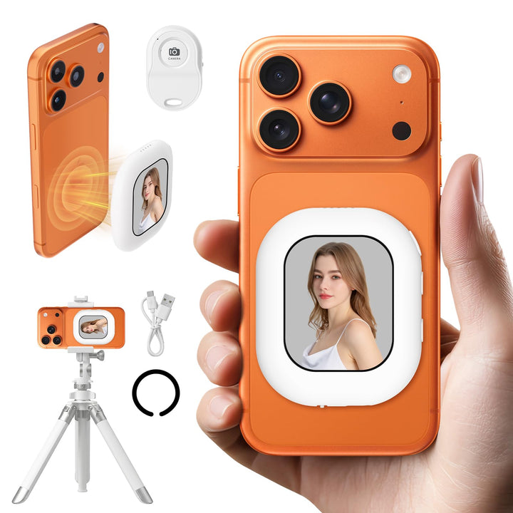Handy Selfie Monitor für iPhone & Android, 2,01" Smartphone Rückkamera Magnetisch Vlog Bildschirm mi