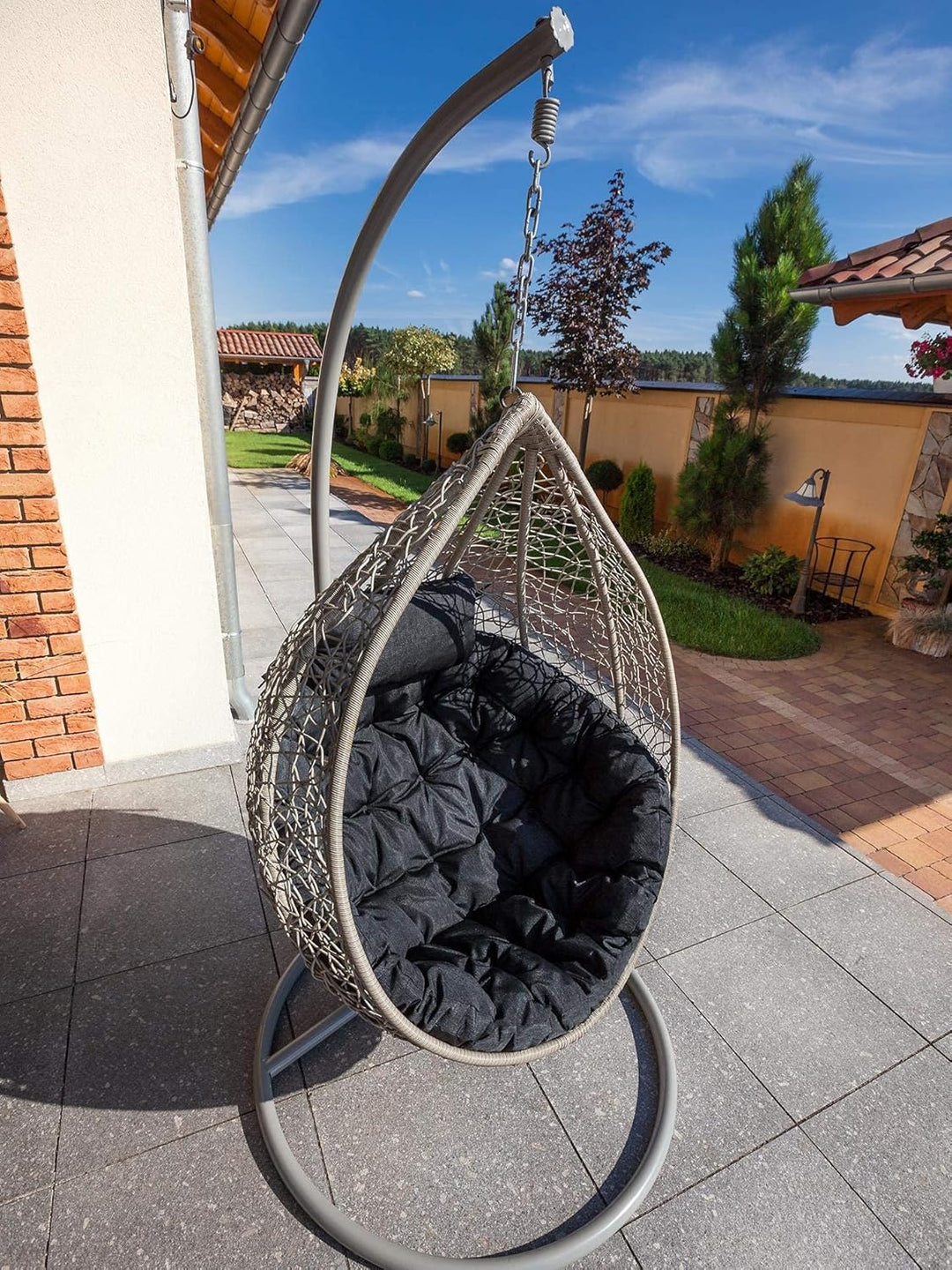 PillowPrim Hängesessel Kissen, Auflage für Polyrattan/Rattan Hängeschaukel, Polster, Hängekorb, Scha