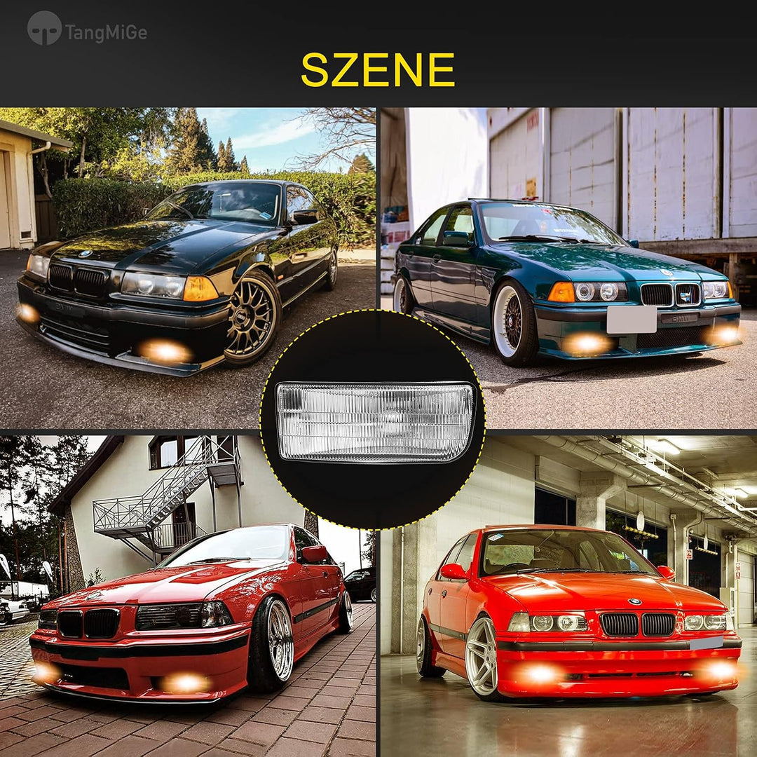 TangMiGe Nebelscheinwerfer für BMW E36 3er HB SDN WGN CPE CONV, (318i 318is 318ti 320i 323i 323is 32