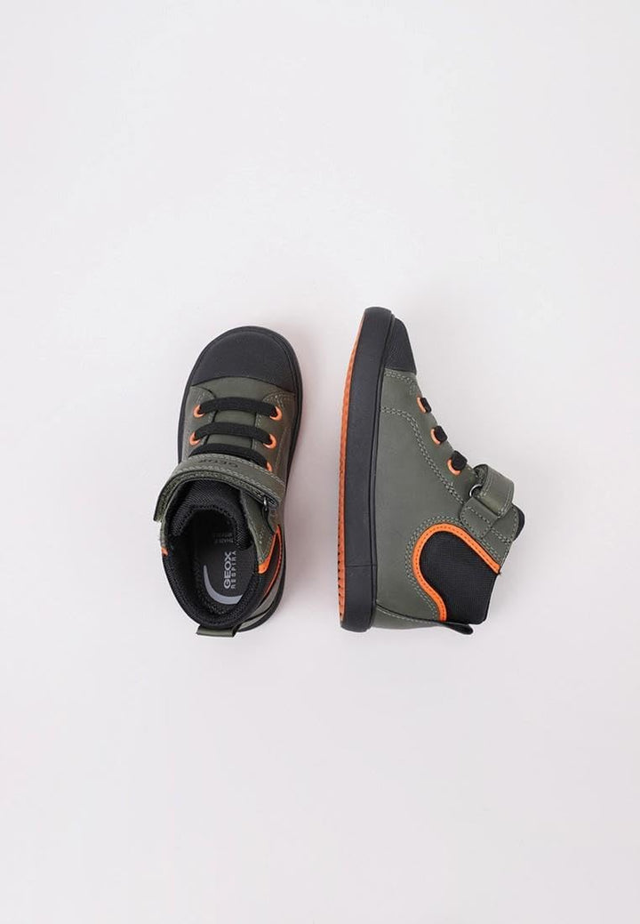 Geox Baby-Jungen B Gisli Boy B Sneaker 20 EU Dk Green Black, 20 EU Dk Green Black