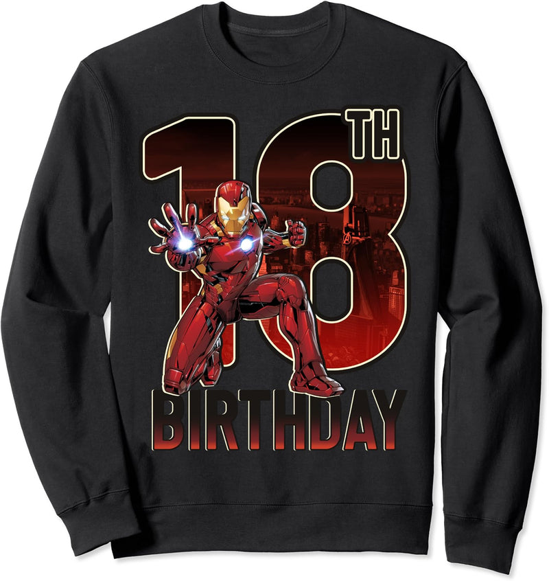 Marvel Iron Man 18th Birthday Action Pose Sweatshirt
