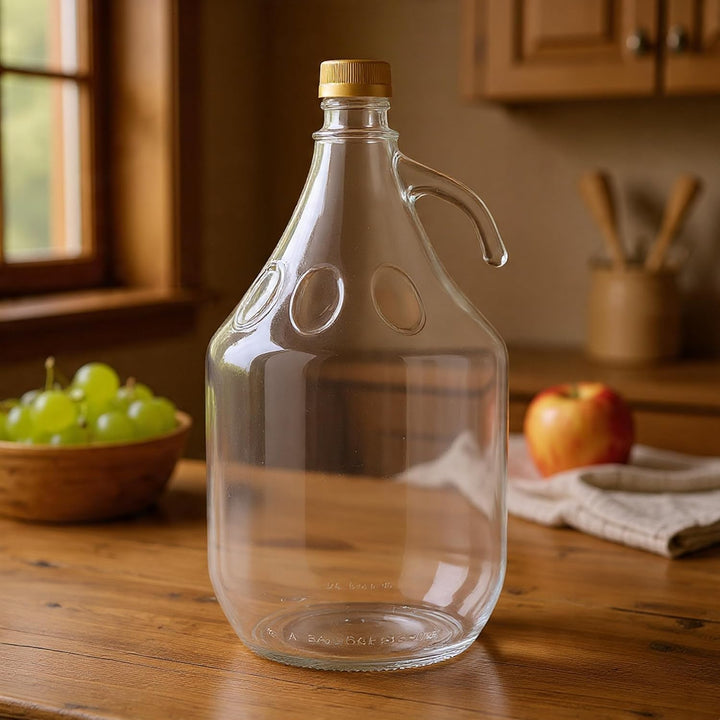 lilawelt24 6 STÜCK 5L Gärballon mit SCHRAUBVERSCHLUSS Flasche Glasballon Weinballon Glasflasche