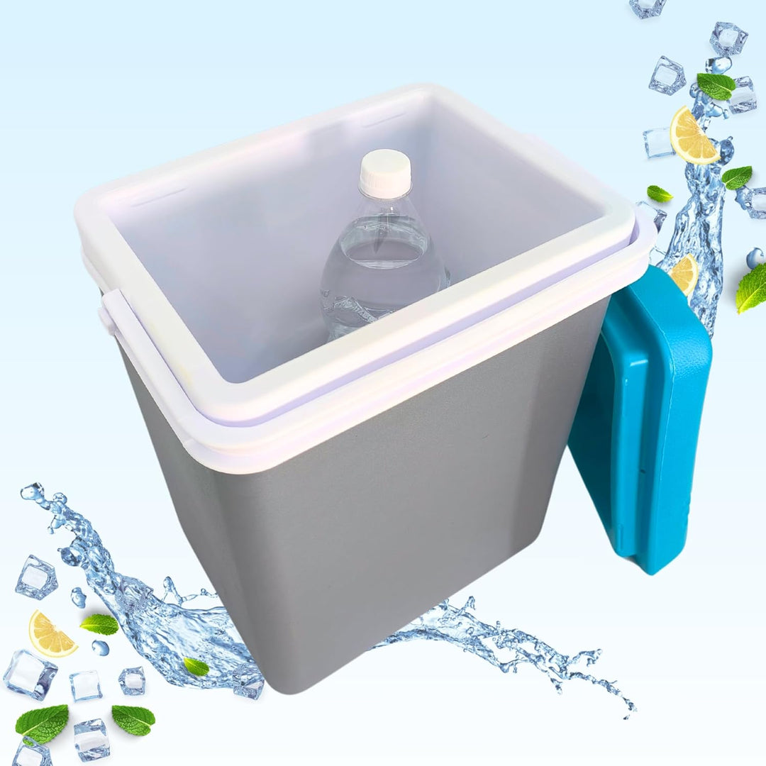 Kühlbox 15L Kompakt Passiv – Eisbox ohne Strom, Tragbare Kühltasche für Camping, Picknick & Strand,