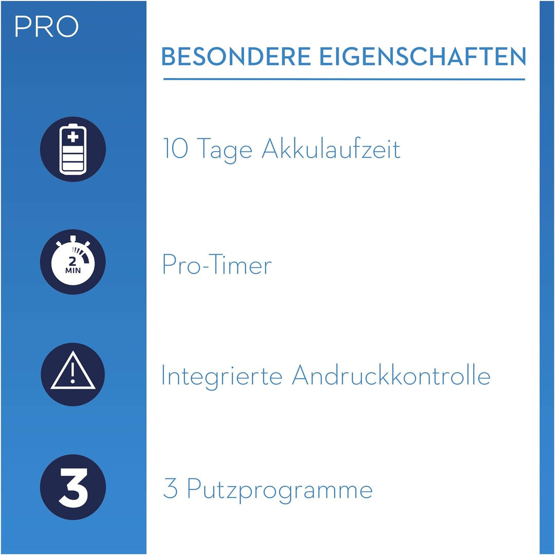 Oral-B PRO 1 200 Elektrische Zahnbürste/Electric Toothbrush für eine gründliche Zahnreinigung, 3 Put