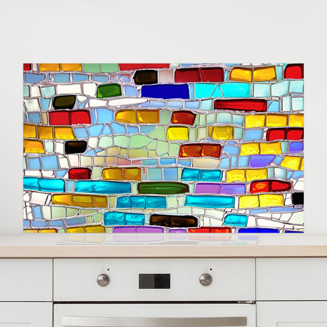 GRAZDesign Spritzschutz Küchenrückwand Glas Küche für Herd & Küchenspüle, Bunte Gläser Style | Glasp