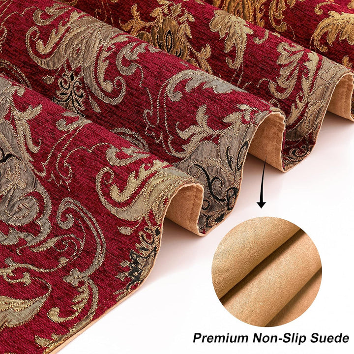 Tischläufer mit Quasten, Jacquard Tischdecke für Esstisch Urlaub Party Wohnzimmer Dekoration (33x228