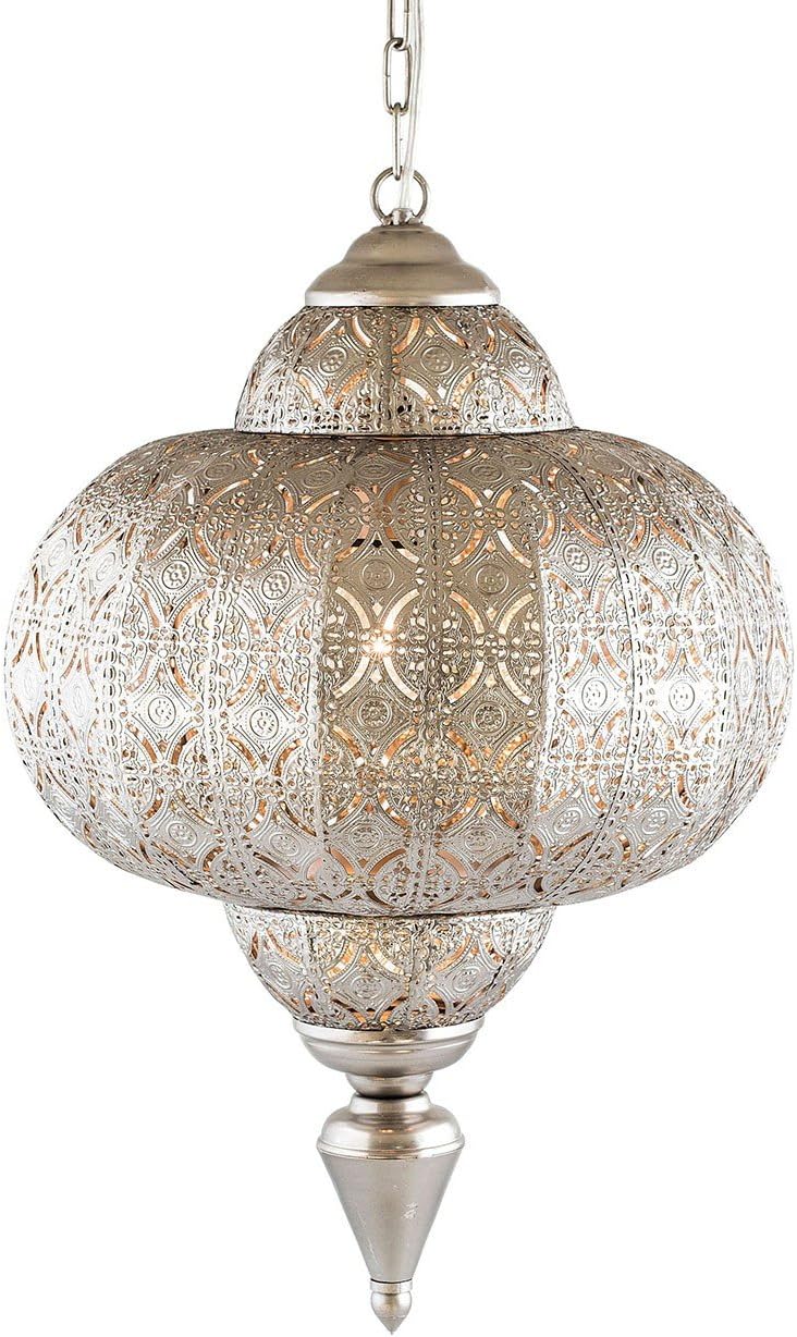 pajoma Hängelampe Marocco, gross, Ø 25 cm aus Metall gefertigt mit Stecker