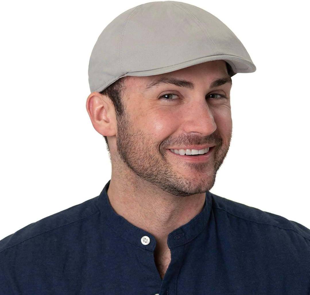 Lipodo Washed Cotton Flatcap Schirmmütze Schiebermütze Baumwollcap Herren - mit Schirm Frühling-Somm