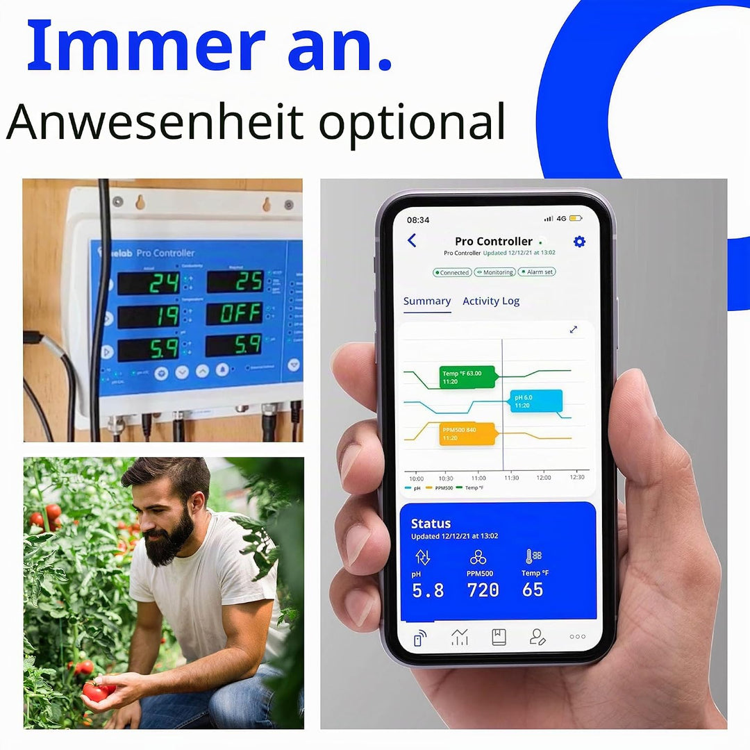 Bluelab Pro Controller Wi-Fi Fully Automated 24/7 Digital Monitor for Hydroponics Multi-Nutrient &amp; p
