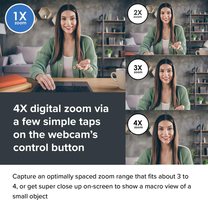 Creative Live! Cam Sync V3 2K QHD USB Webcam mit 4X Digitalzoom (4 Zoommodi von Weitwinkel bis schma