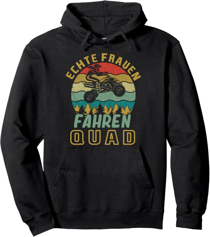 Echte Frauen Fahren Quad Quadfahrerin Actionbike ATV Offroad Pullover Hoodie