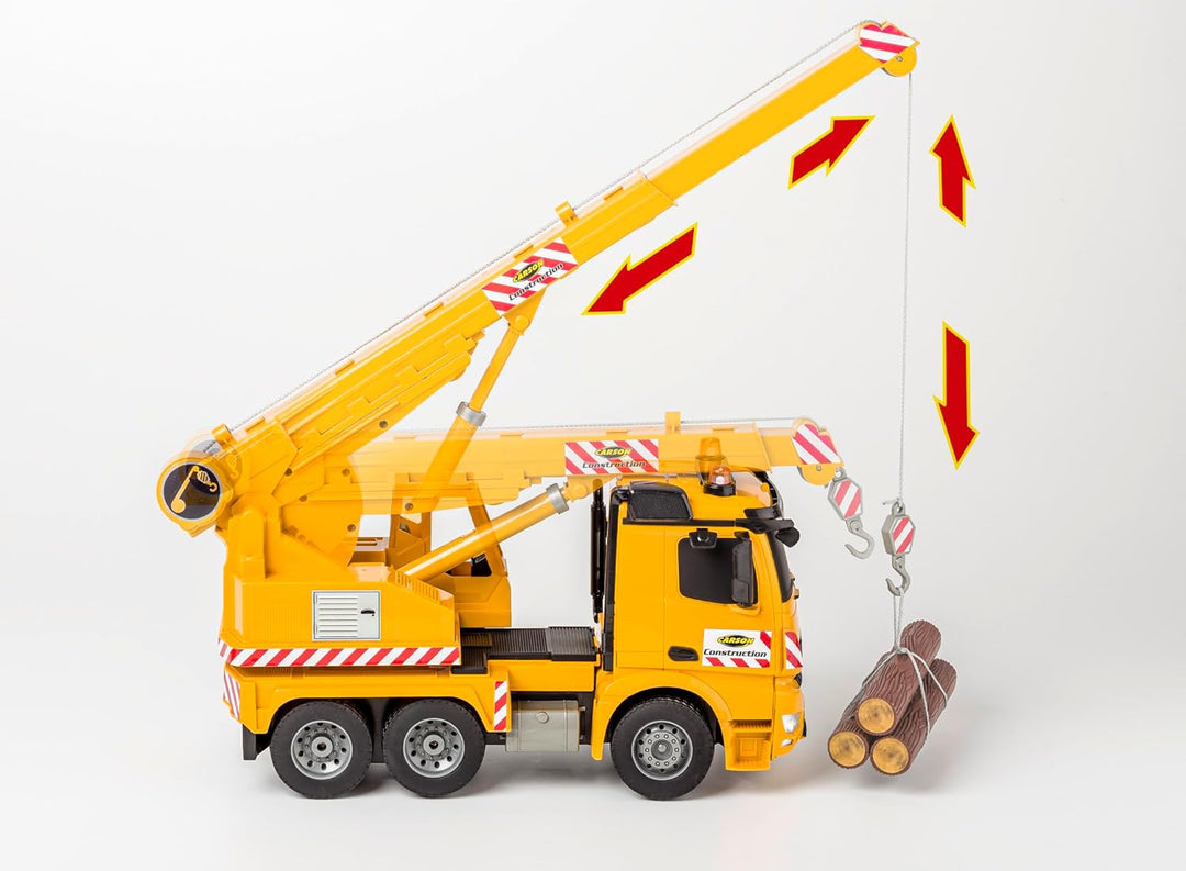Carson 500907666 1:20 MB Arocs Kranwagen 100% RTR - Ferngesteuertes Fahrzeug, Lastwagen mit Funktion