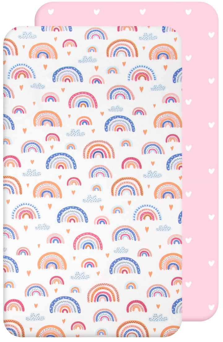 Lovely Hippo 2X Spannbettlaken 50x83 100% Baumwolle - Kompatible Spannbettlaken 50x83 cm - Set 2X (R