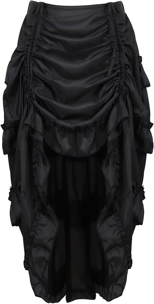 Jutrisujo steampunk Korsett Corsage Kleid leder Bustier corsagenkleid spitze Kostüm burlesque Damen