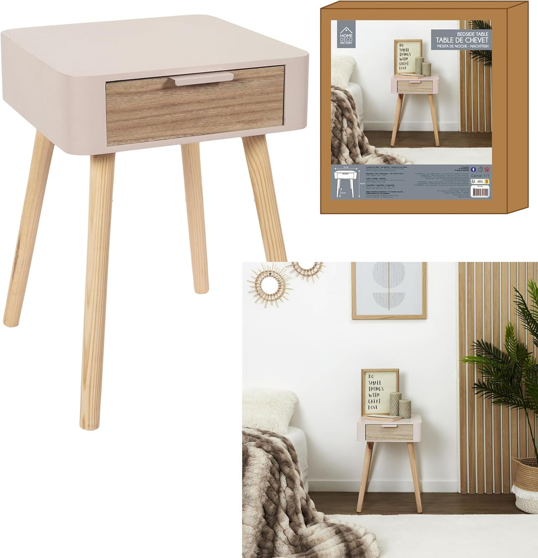 CMP Paris Bedside Table Two-Colour 48 x 40 x 35 cm Pink