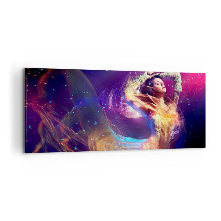 Wandbilder Dekoration Wohnzimmer Schönheit Disco Mode Make-up Panorama Bilder auf Leinwand 120x50cm