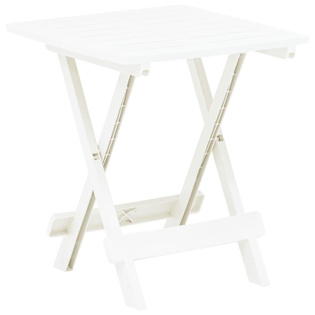 Quadratischer Camping-Klapptisch, Made in Italy, 44x50x44 cm, weisse Farbe