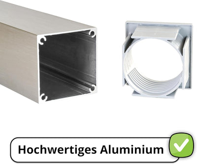 ALUSFERA Tischbeine Höhenverstellbar Quadratische - Tischbeine Metall/Aluminium - Möbelfüsse für Ess