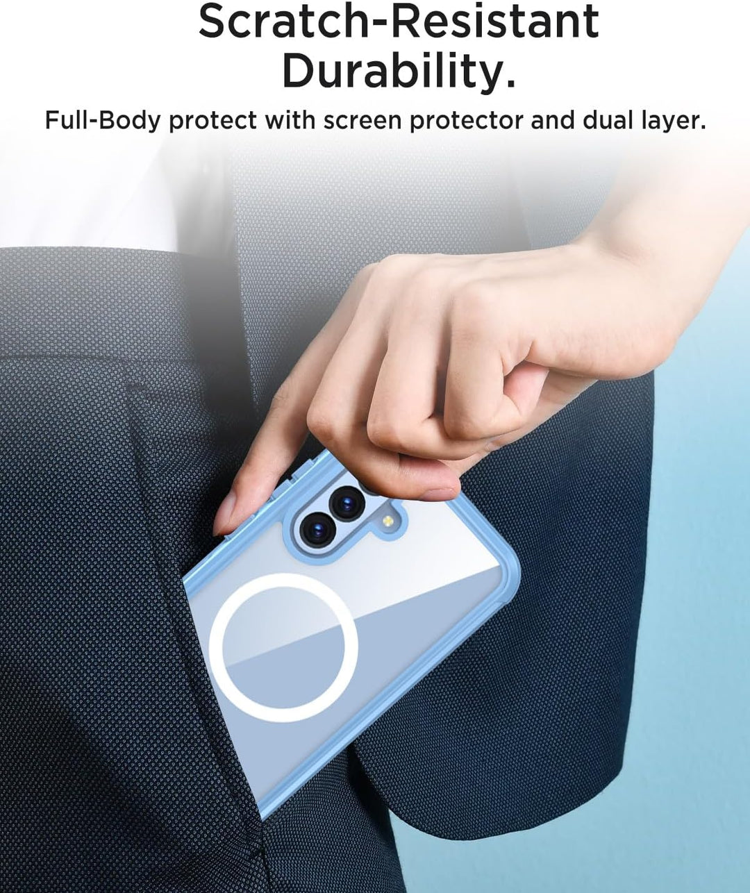 Miimall Panzer Hülle für Samsung A36 / A56 5G Handyhülle mit Displayschutz Glas, Kompatibel für MagS