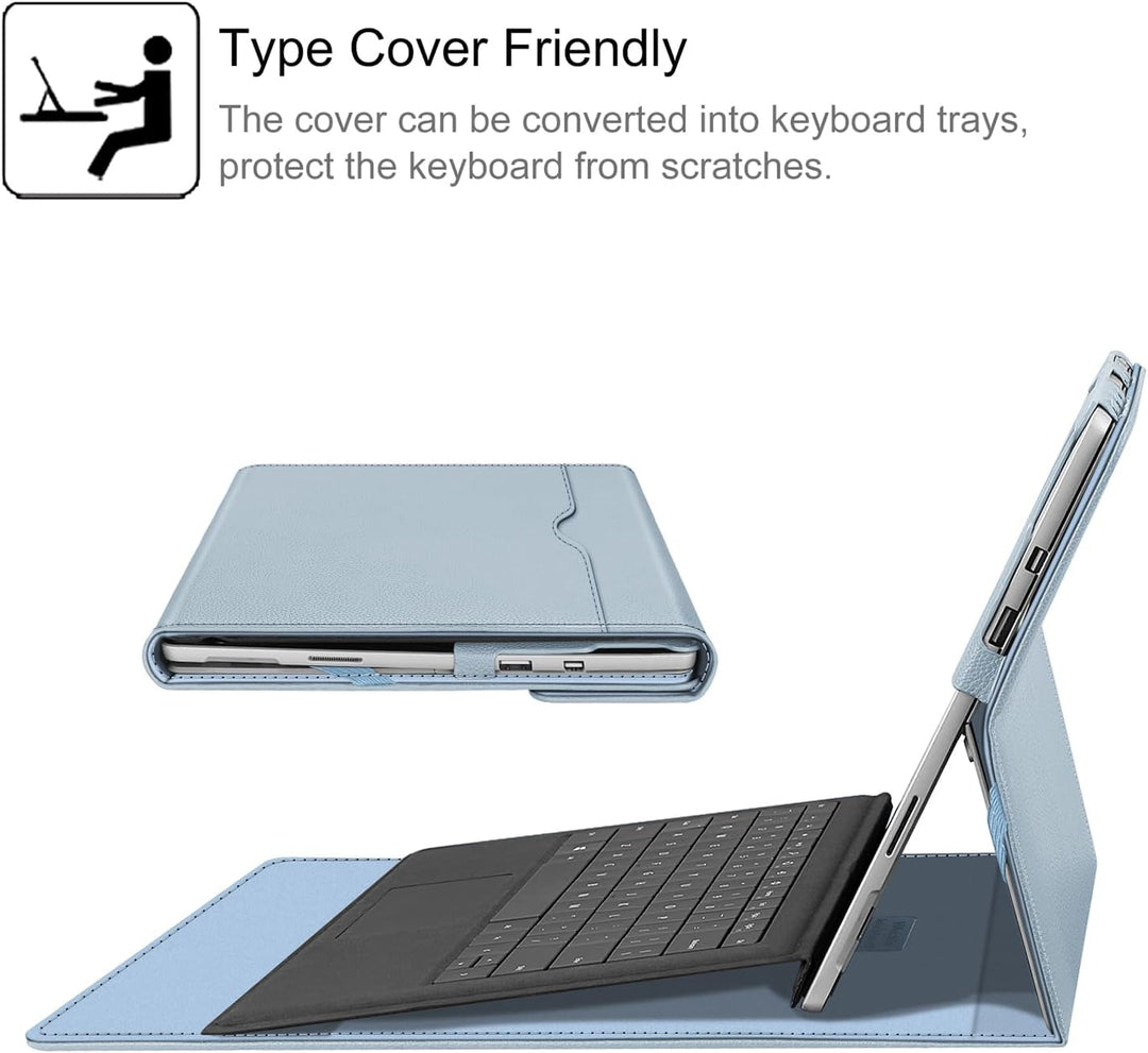 Fintie Hülle für Microsoft Surface Pro 7+ / 7/6 / 5/4 / 3 - Multi-Sichtwinkel Kunstleder Tasche Schu