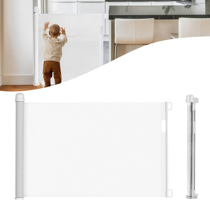 Aufun Treppenschutzgitter Türschutzgitter ausziehbar, Treppenhäusergitter, Absperrgitter mit Kinders