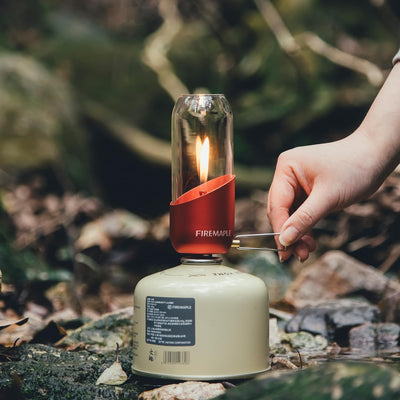 Fire-Maple Camping Gaslaterne Glas Stahl Aluminium Propan oder Isobutanbrennstoff Einstellbare Helli