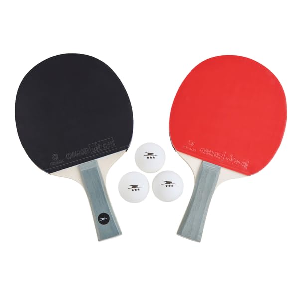 Crane Premium Tischtennis-Set bestehend aus 2 ITTF geprüfte Nano Belag Schläger N80, 3 Tischtennis B