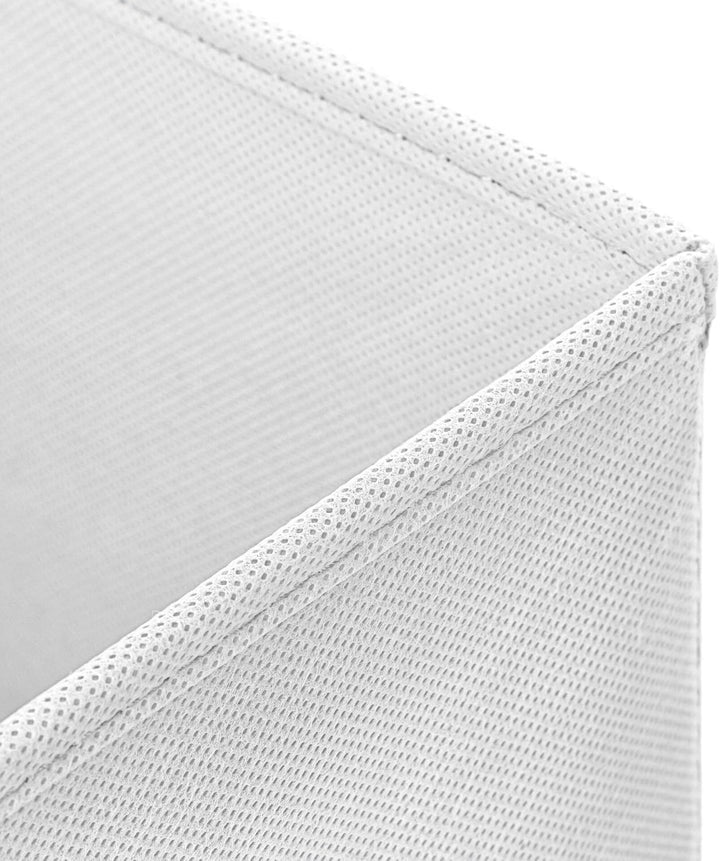 StickandShine 4er Set Weiss Faltbox 28 x 28 x 28 cm Aufbewahrungsbox faltbar mit Deckel, Weiss