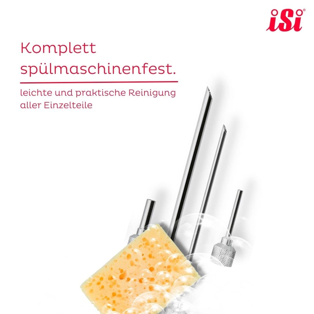 iSi - 2718 Nadeltüllen für Sahnespender - 4er Set Spritztüllen zum Dekorieren, Füllen & Pikieren - s