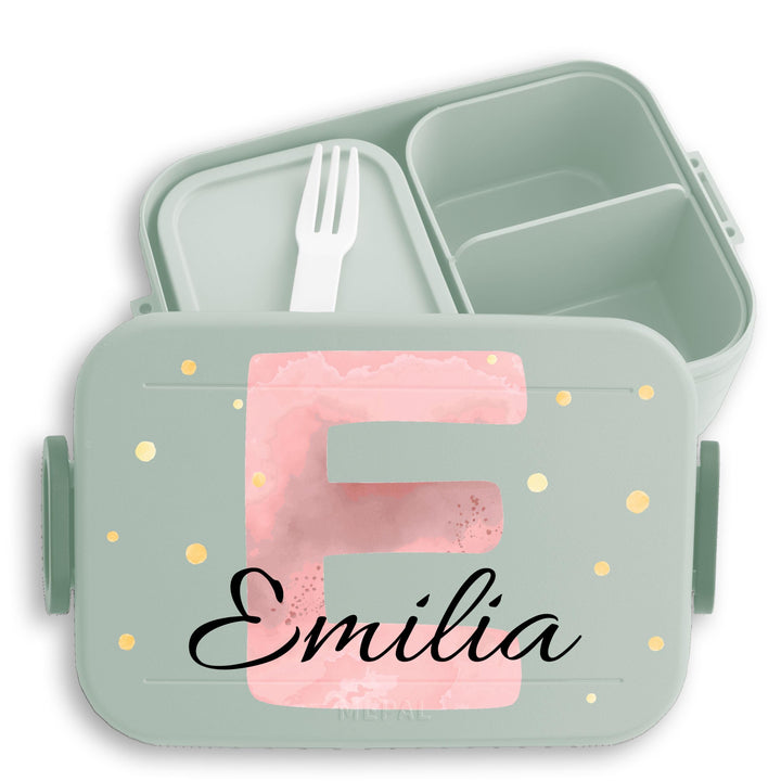 Kinder Bento Box Midi Lunchbox Mepal Bentobox - Initialen Buchstabe - Personalisierbare Brotdose für