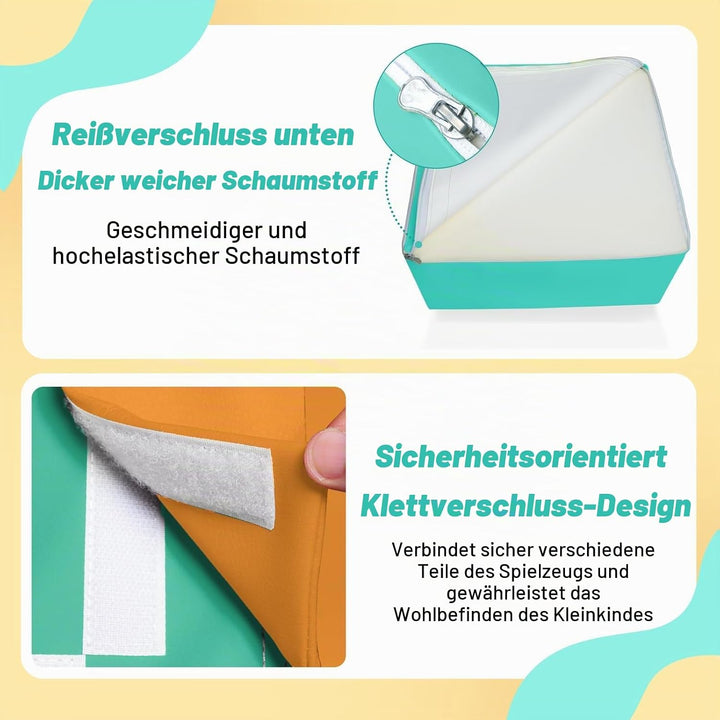 Wilwolfer Schaumstoff Bausteine Kinder Klettern Indoor: 6 Softbausteine Riesenbausteine Spielbaustei