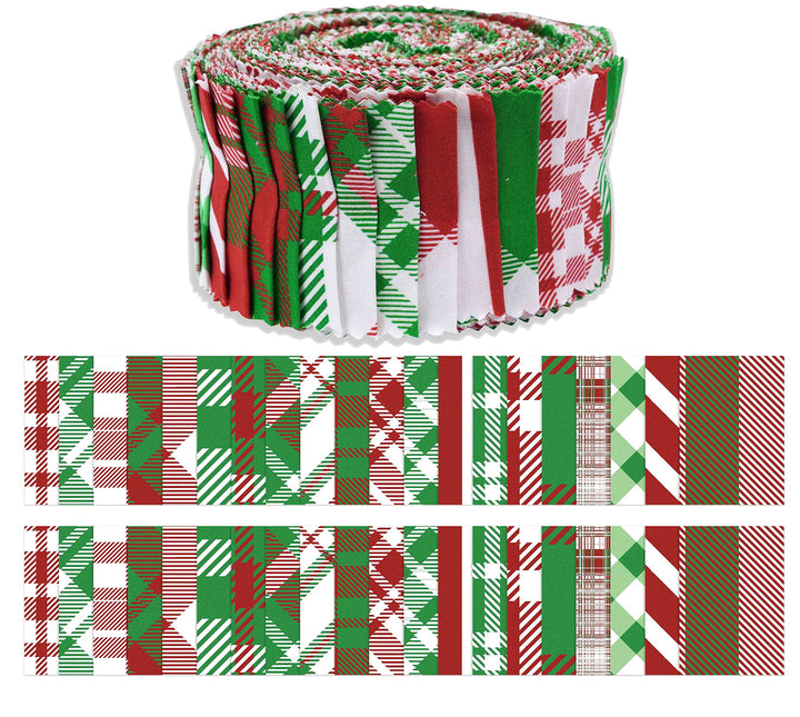 Soimoi 40 Stücke Weihnachtschecks Druck Baumwolle Vorausstehende Stoffe Für Quilting Craft Strips 2.