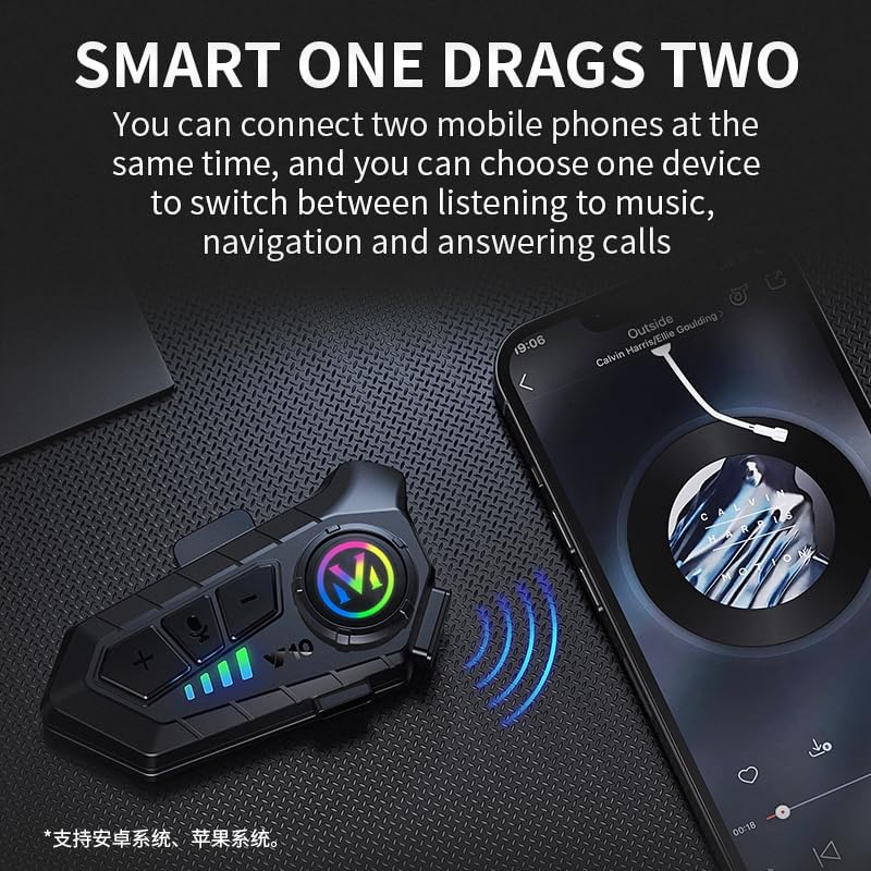 Motorradhelm Bluetooth Motorrad Helm Headset Motorcycle Helmet Bluetooth Headset Wireless DSP&CVC Ge