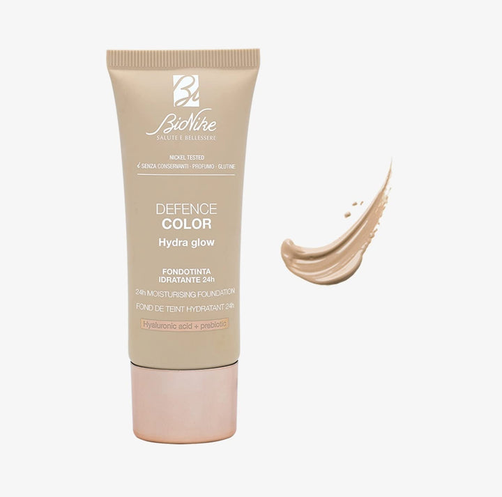BioNike Defence Color Foundation Hydra Glow Feuchtigkeitsspendend 24h 30ml - 102 Cremes