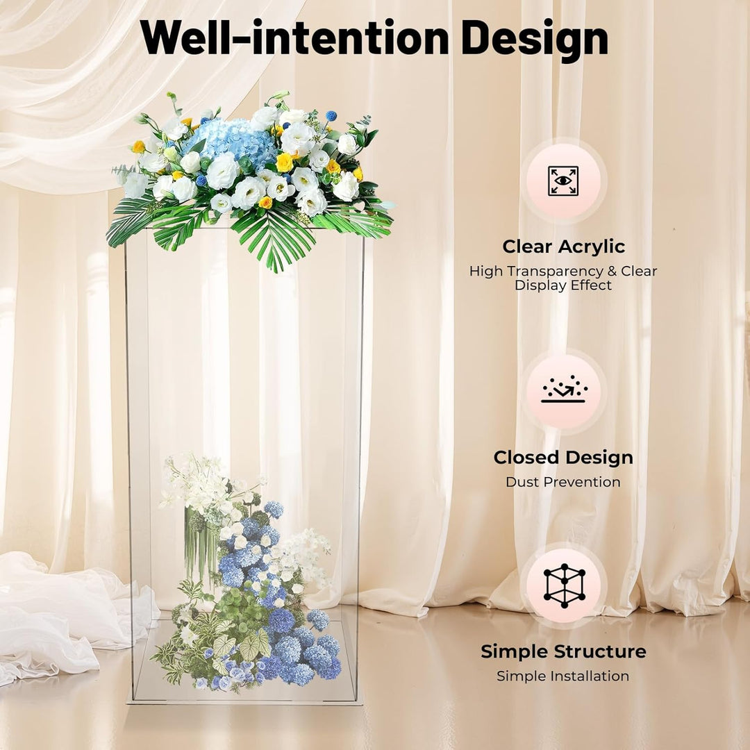 Acryl Präsentationsständer Transparent 60cm – Moderner Display Ständer für Blumen, Deko, Sammlerstüc