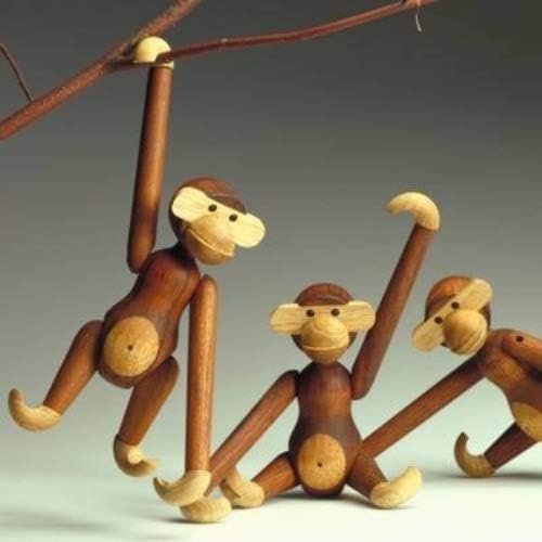 Kay Bojesen AFFE klein Figuren 18.5 cm Affen Weihnachtsdekoration, Holz H18.5 cm Teak/Limba, H18.5 c