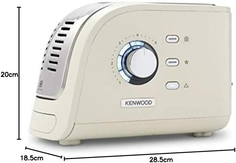 Kenwood Toaster Turbo TCM300 beige 2 Schlitz Bräunungsregelung 5 Bräunungsstufen Auftau- und Aufwärm