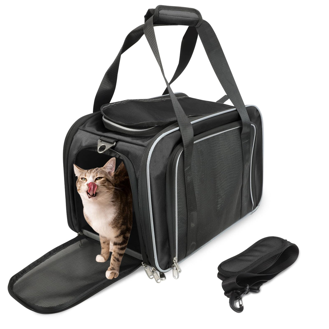 PETWIT katzentransportbox hundetransportbox faltbar grosse Haustiertasche für Katze und Kleine Hunde