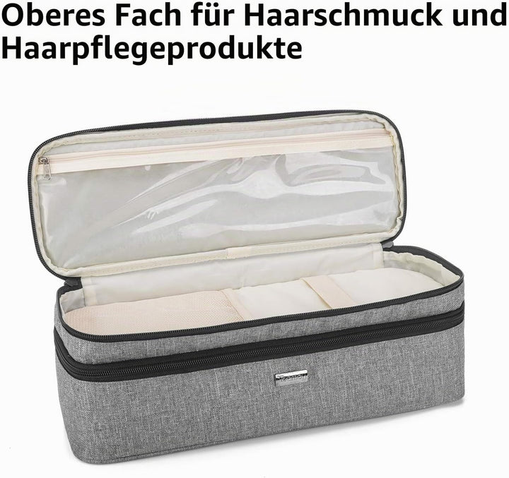 Teamoy Aufbewarhungstasche für Warmluftbürste Haartrockner, Glättender Styler Tragetasche, Reisetasc