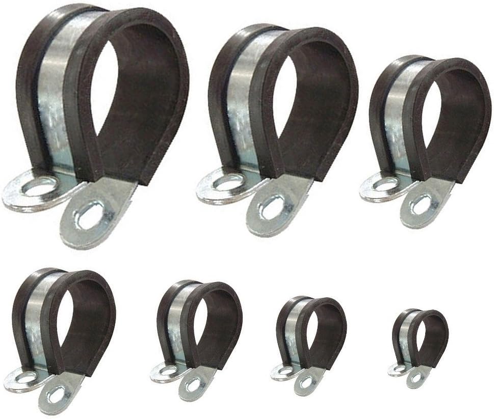 Rohrschellen mit Gummieinlage Auswahl: Ø 10mm / Band 12mm, 25 Stück Ø 10mm / Band 12mm 25 Stück, Ø 1