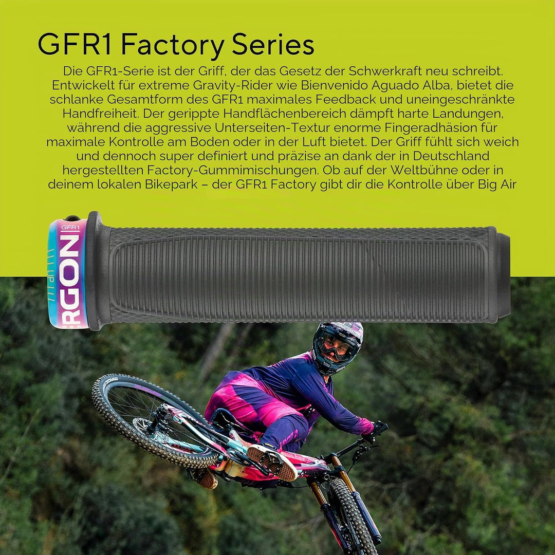 Ergon – GFR1 Fahrradgriff | MTB Gravity, Freeride | 2 Compounds | Unisex Einheitsgrösse Stealth, Ein